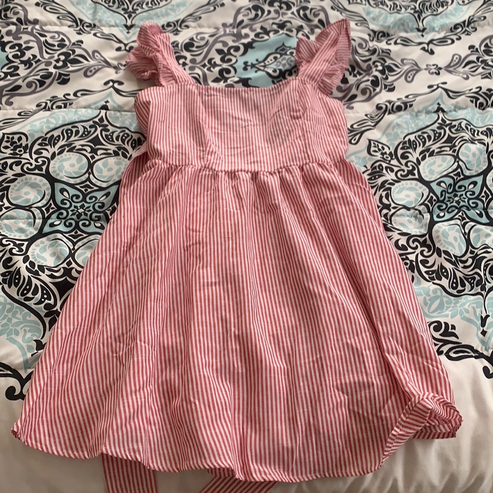 red striped dress